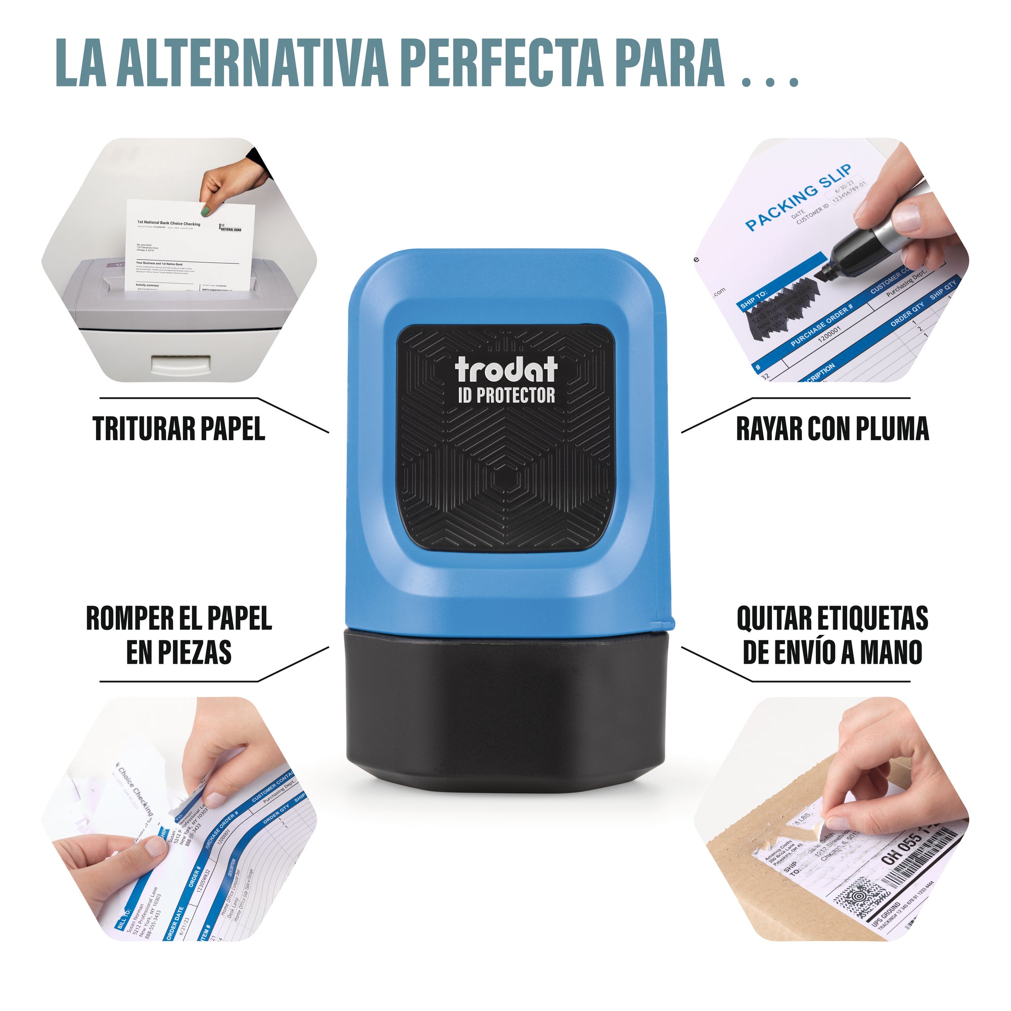 ID Protector Azul Tinta Negra